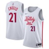 Camiseta Hombre NBA Philadelphia 76ers Joel Embiid 21 2022-23 Nike City Edition Blanco Swingman